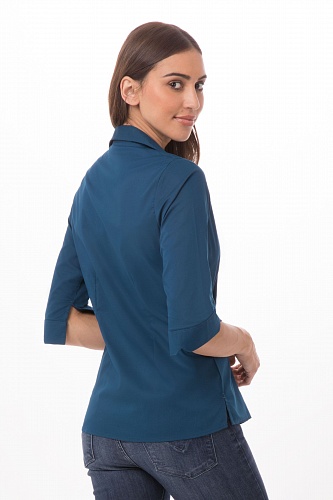 Женская рубашка официанта WA34 BLU