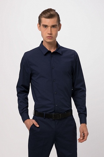 Мужская рубашка официанта SFC01 BLK, NAV, WHT