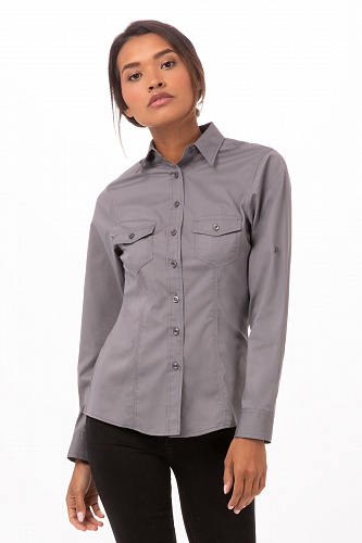 Женская рубашка официанта WPDS BLK, GRY