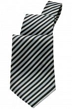 Silver Diagonal Striped Tie [T0000SDI]