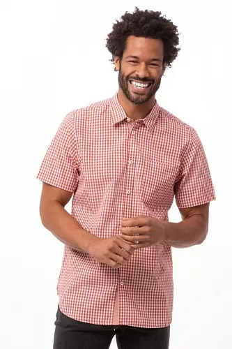 Мужская рубашка официанта SHC02 PUR, BLU, RUS